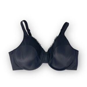 Bali Passion For Comfort Lightly Lined Full Coverage Underwire Bra Black 44D